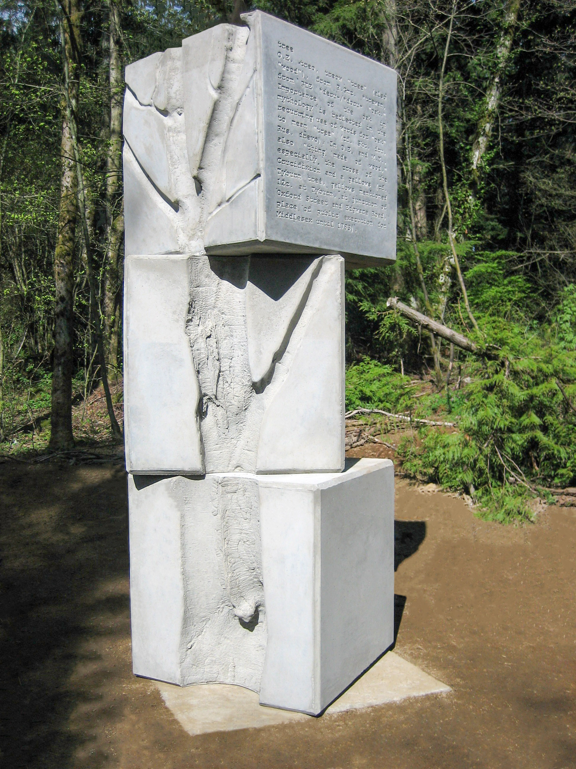 SFU tree sculpture precast concrete Public Art Burnaby - Sanderson Concrete