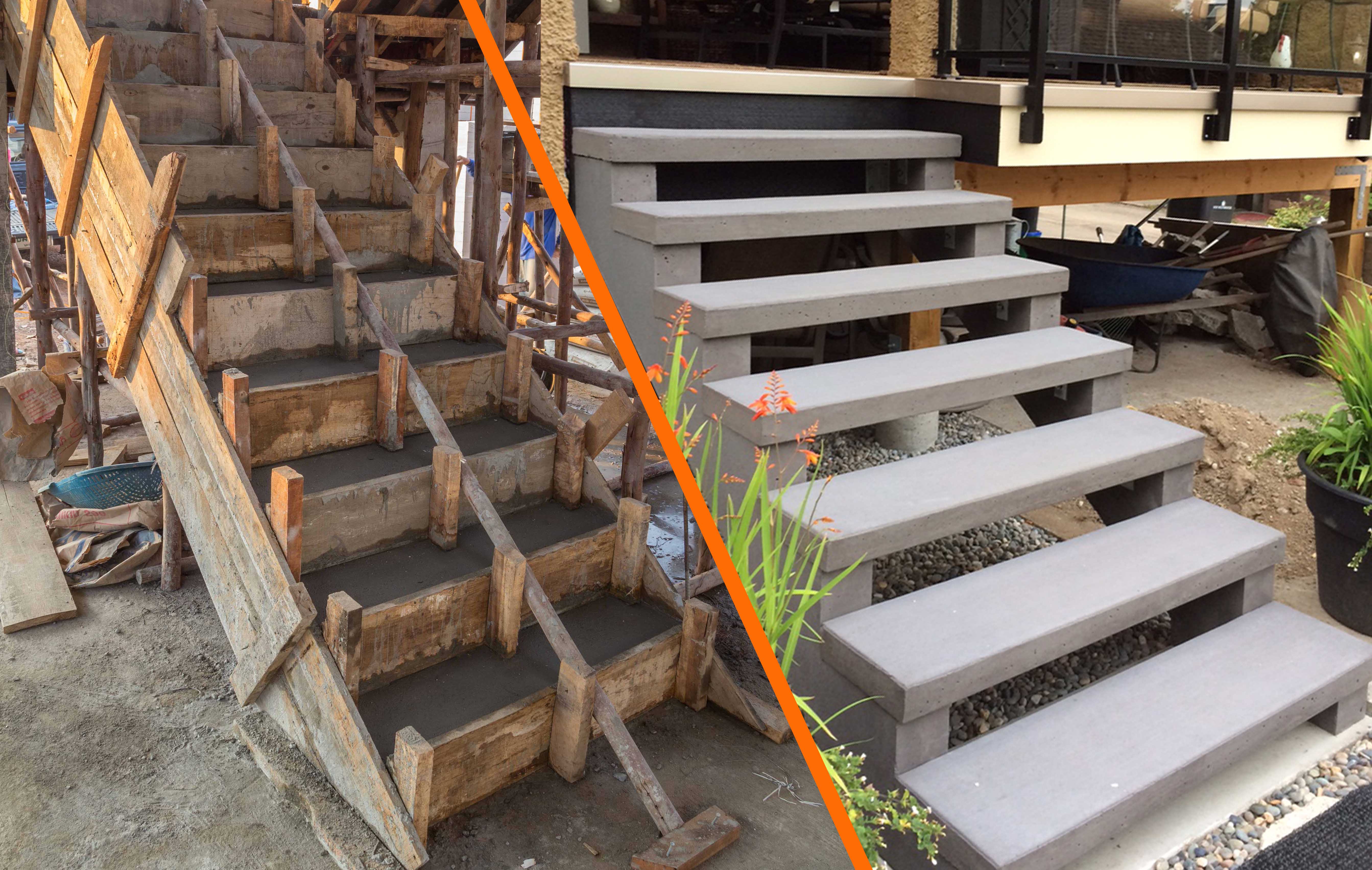 Ready Mix Concrete Steps vs Precast Concrete Stairs - Sanderson Concrete