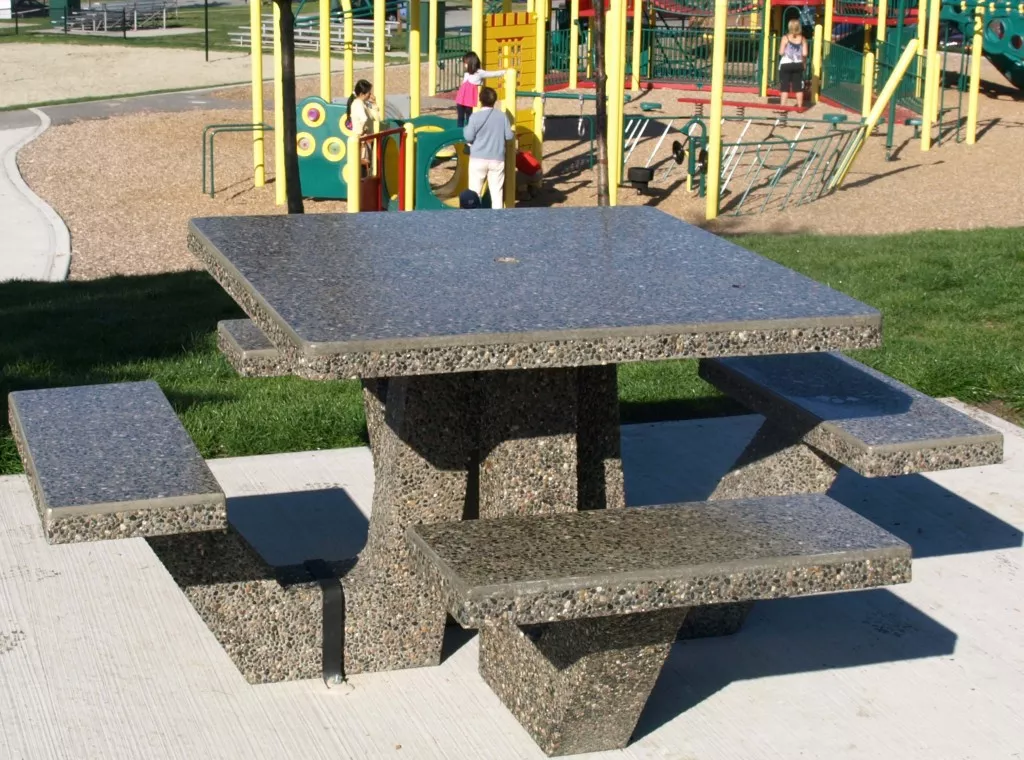 polished concrete picnic table Coquitlam