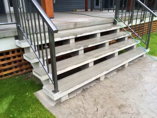 12 Foot custom precast concrete stair treads
