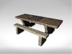 Columbia concrete table with chess board