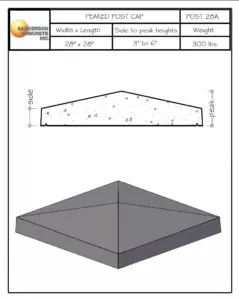 POST28A precast concrete post caps