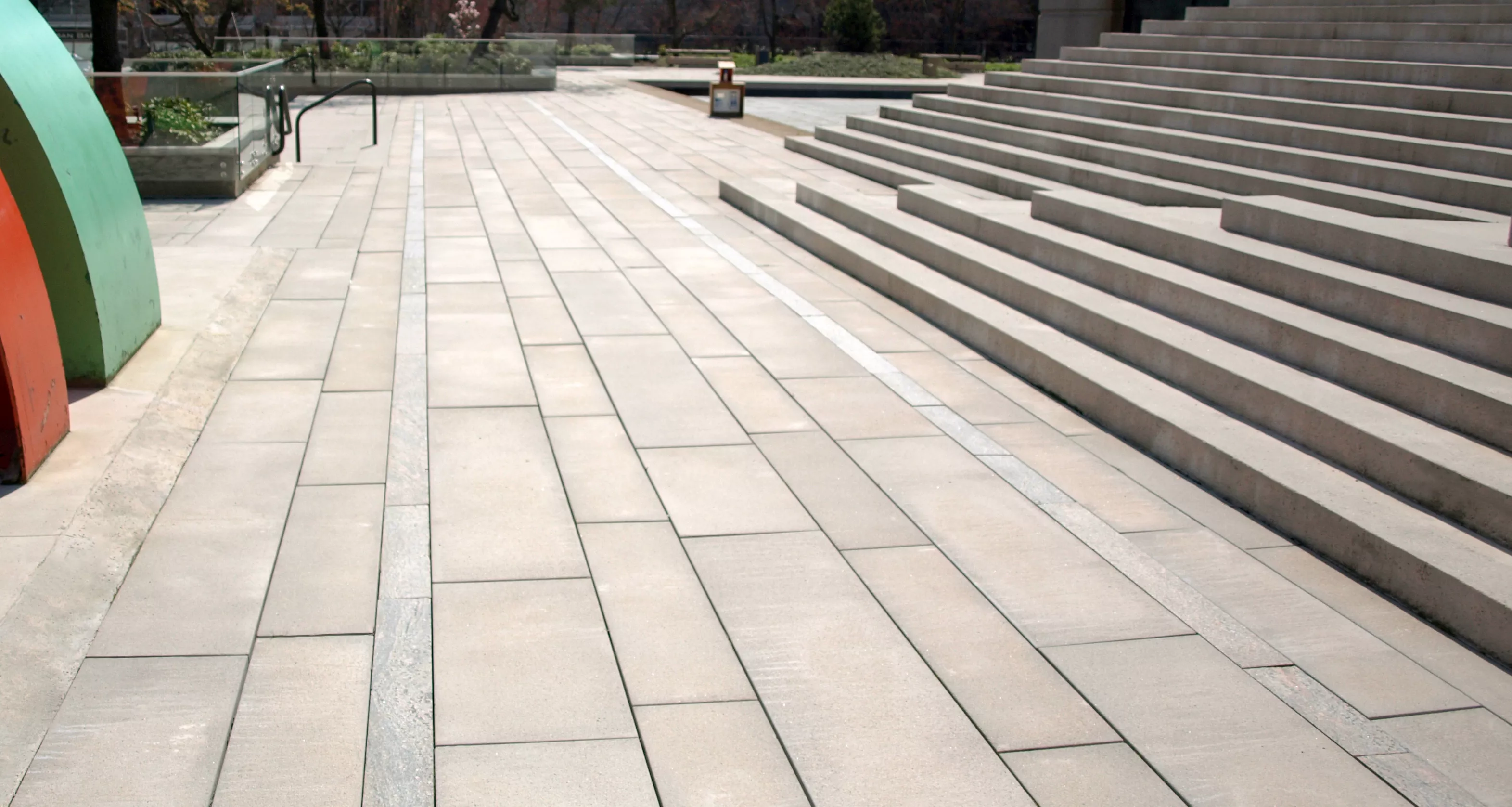 Custom precast concrete pavers at Robson Square in Vancouver BC