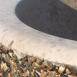 Standard Grey Exposed Aggregate finish precast concrete bowl sample
