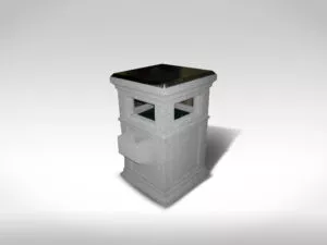 Urban square outdoor precast concrete combination ashtray garbage can