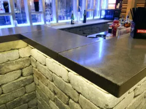 custom precast concrete bar counter top