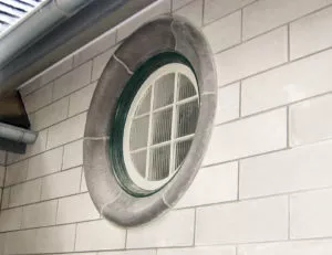 architectural cast stone precast concrete round window surround Surrey BC