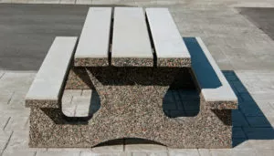 plain cement precast picnic table