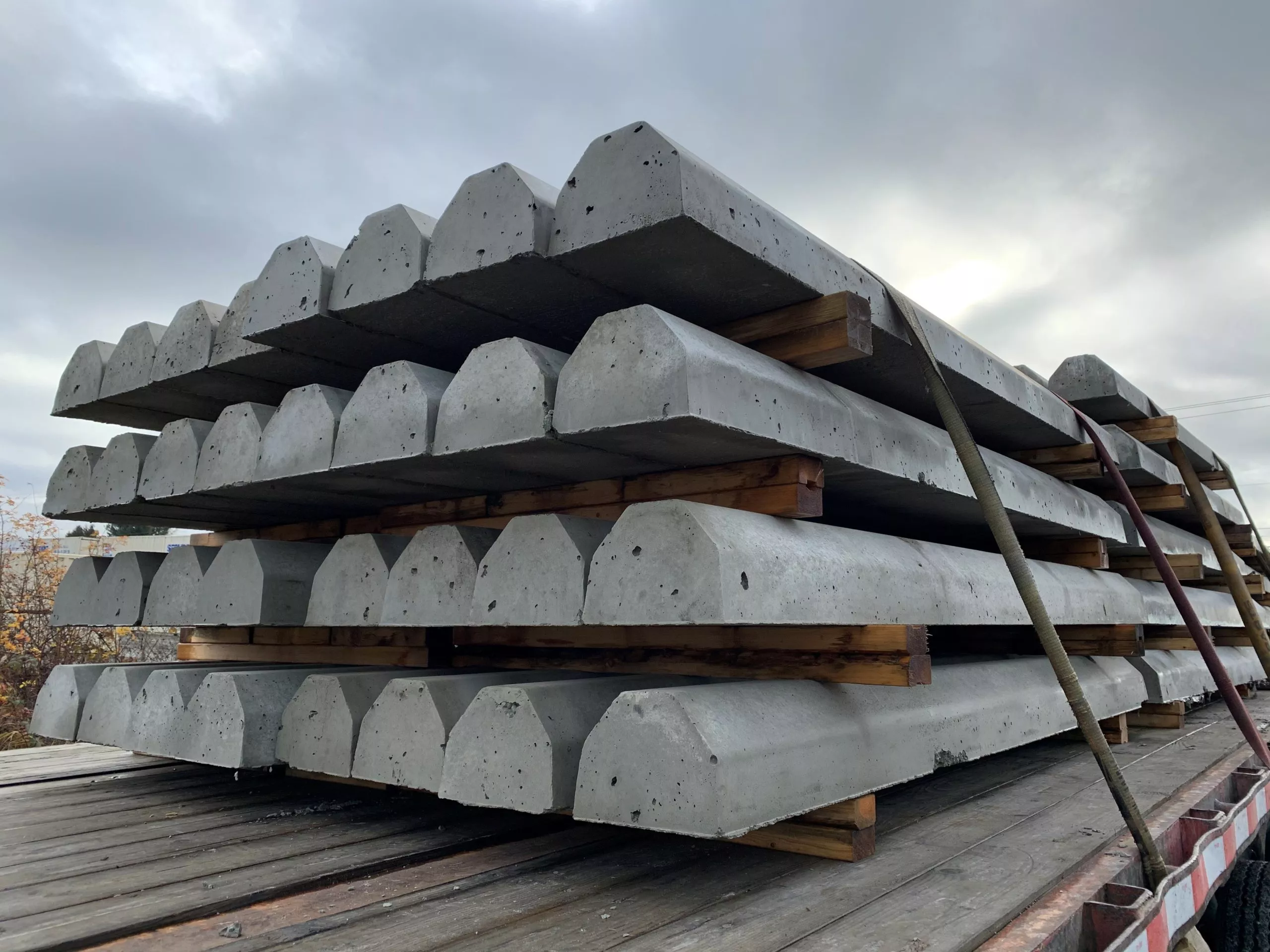 Concrete parking curbs and wheel stops