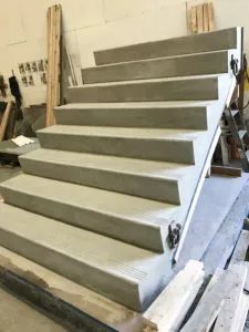 custom precast concrete stair case light sandblast Vancouver