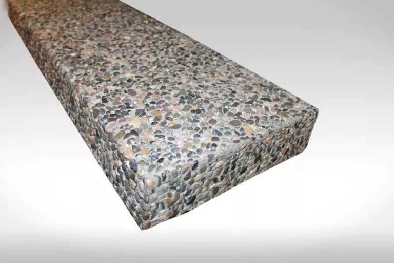 exposed aggregate precast concrete stair tread