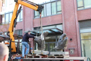 precast concrete public art sculpture installation