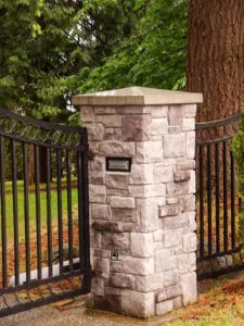 large precast concrete gate column cap West Vancouver