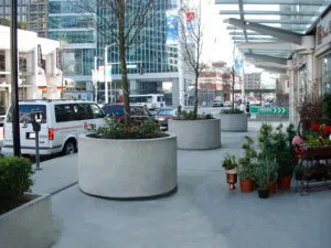 precast concrete planters security traffic control barriers