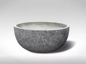medium bowl WA48 exposed aggregate precast concrete flower pot