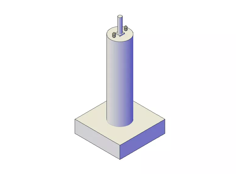 precast concrete pole base