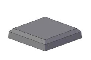 precast concrete flat chamfered post cap example