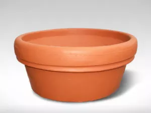 shallow rolled rim RR6 painted smooth precast concrete planter