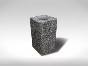 Sunrise Square precast concrete exposed aggregate ashtray