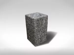 Sunrise square exposed aggregate outdoor precast concrete ashtray