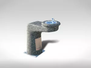 handicapped accessible precast exposed aggregate drinking fountain Duncan, BC
