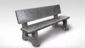 polished precast concrete park bench Vancouver, BC