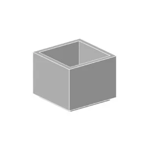 S2418 square precast concrete planter