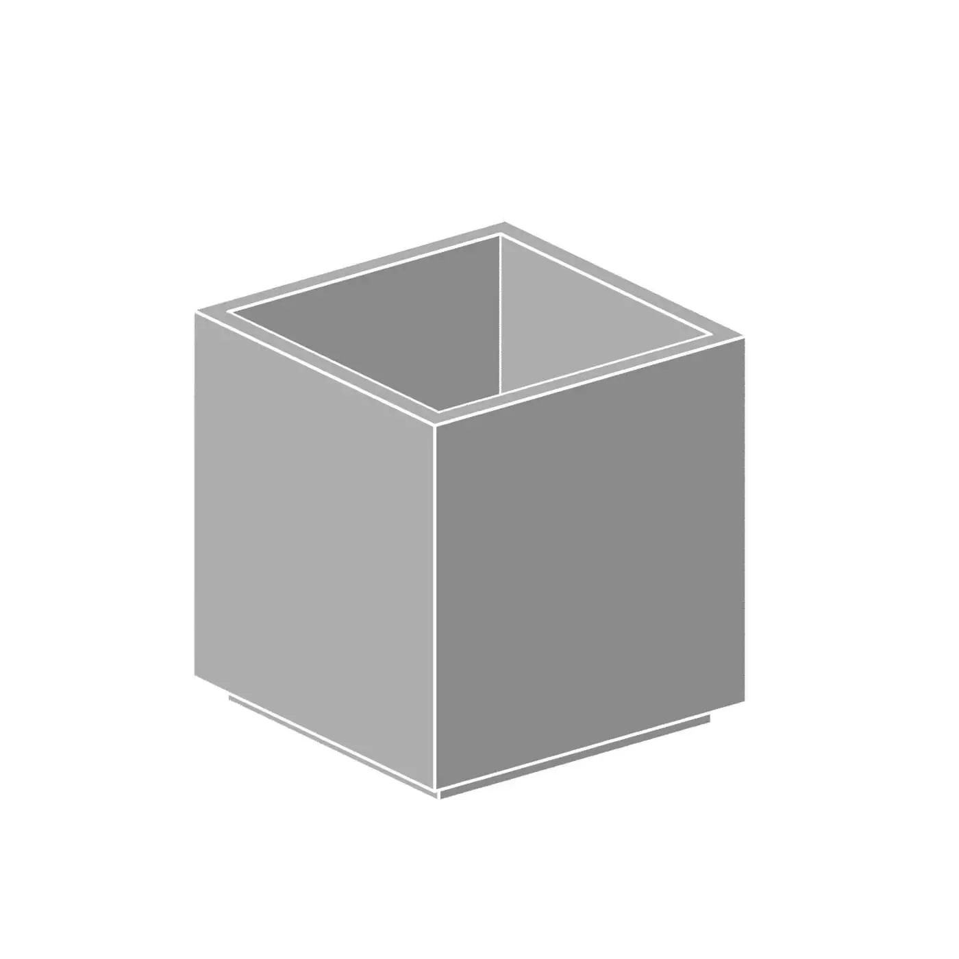S2424 Square Precast Concrete Planter 24 by 24 by 24