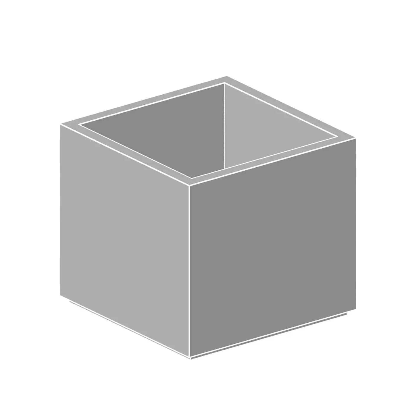 S4842 Large Square Precast Concrete Planter 48 by 48 by 42