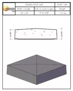POST18A precast concrete post cap