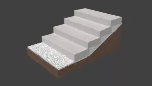 installation precast concrete roman steps diagram