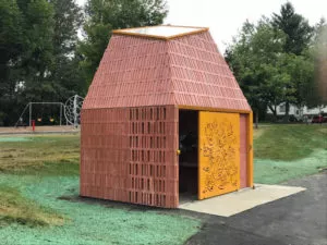 Maple Green Park precast concrete washroom building open to public surrey BC