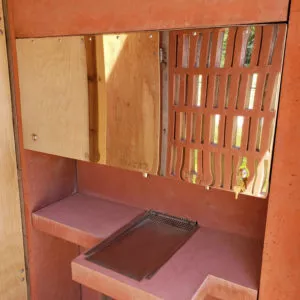 Inside of the precast concrete washroom building sink and automatic hand washing station Surrey BC