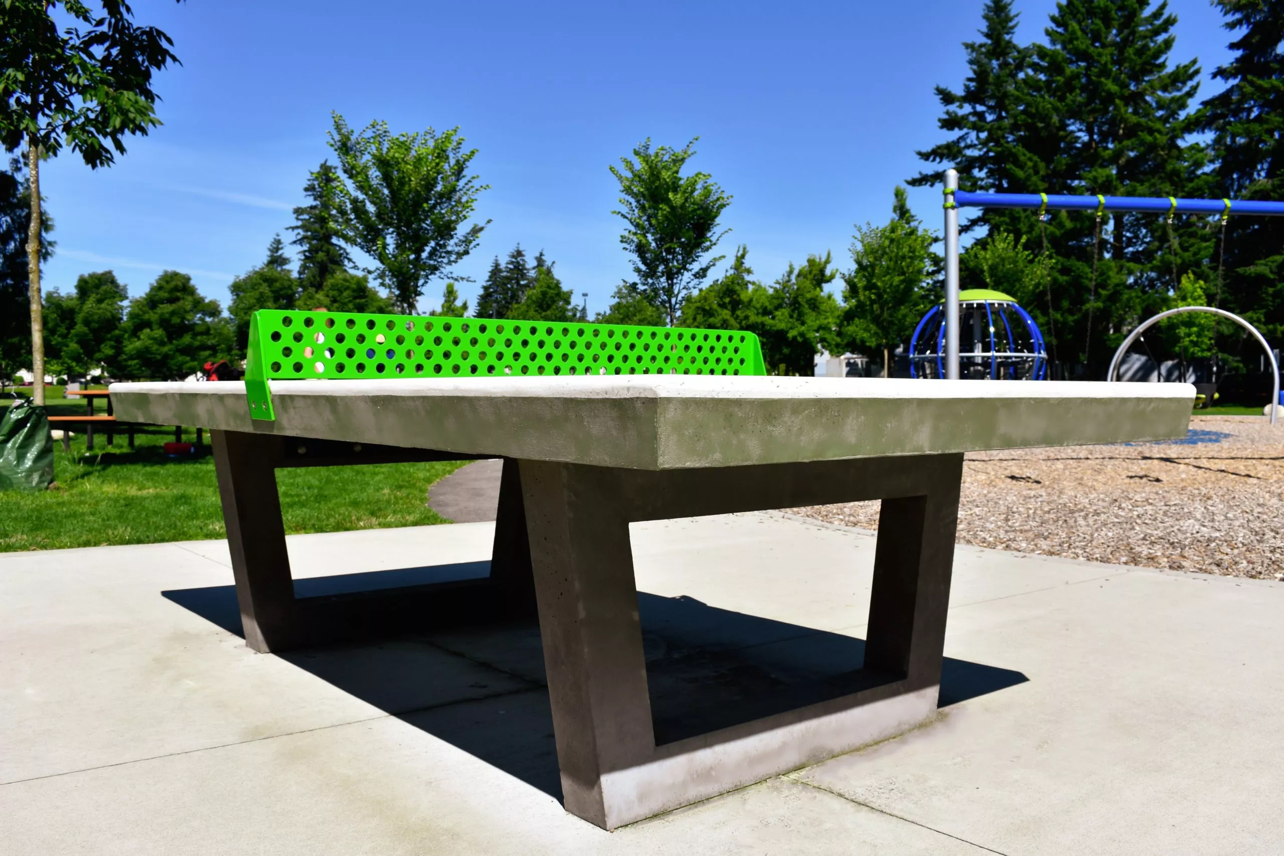 Precast concrete games table for outdoor public spaces