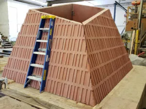 Roof assembly for the precast concrete public washroom building Surrey BC