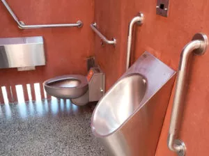 plumbing fixtures precast concrete public bathroom Surrey BC