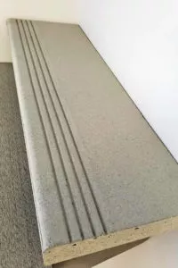 edge trowelled tactile nosing light sandblast precast concrete steps