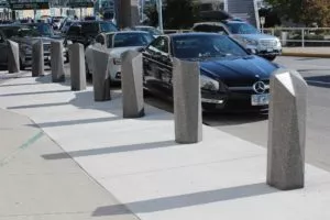 precast concrete bollards security sidewalk yvr