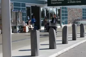 precast concrete security bollards yvr sidewalk