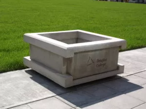 Douglas College precast planter