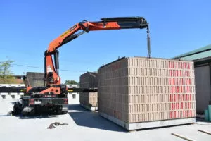 Assembling the exterior walls panel precast concrete washroom building Surrey BC