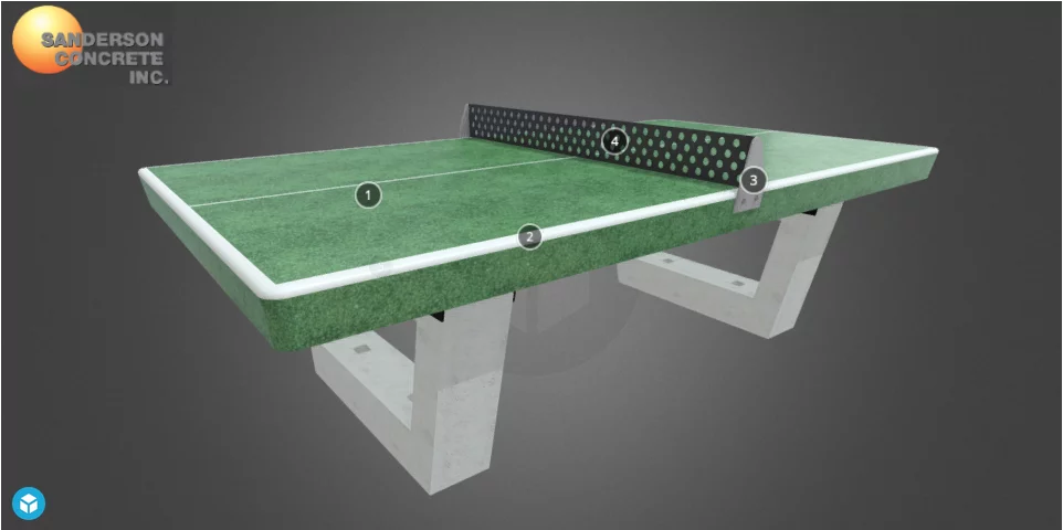 3D model ping pong table