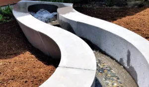 segmental precast concrete fountain