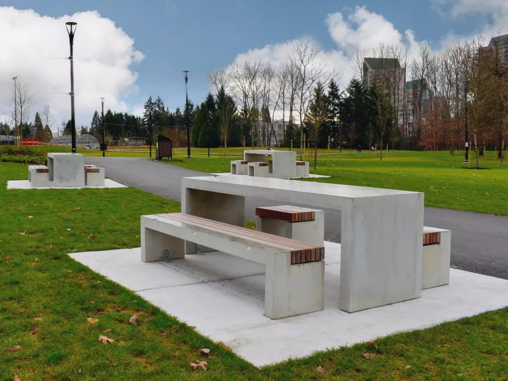 Coquitlam bench and table