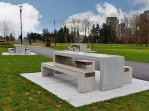 Coquitlam bench and table