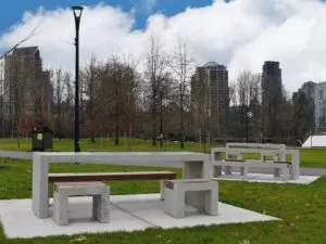 Coquitlam bench and table