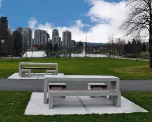 Coquitlam bench and table