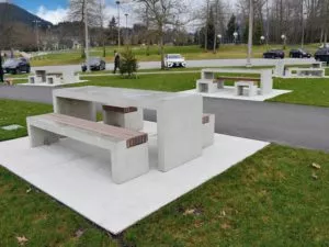 Coquitlam bench and table