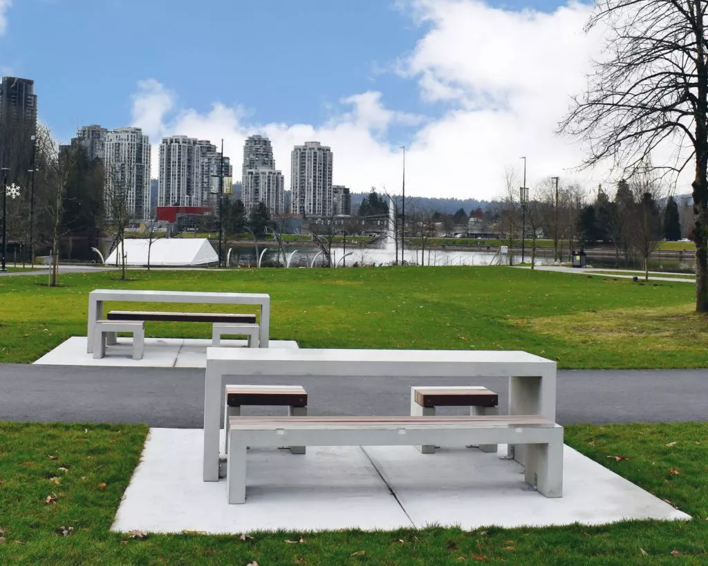 Coquitlam bench and table