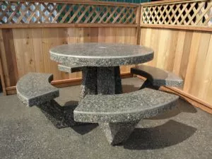 Belcarra Round Polished Picnic Table